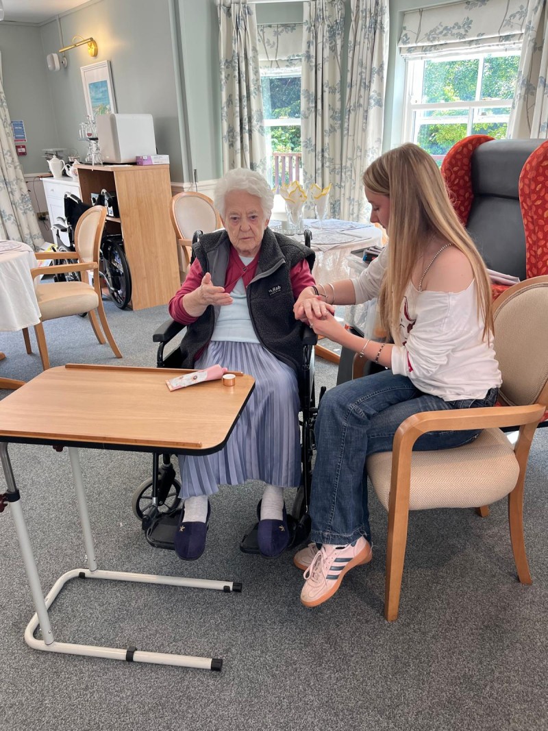 After seeing Bettys lovely nails Ann wanted hers done.